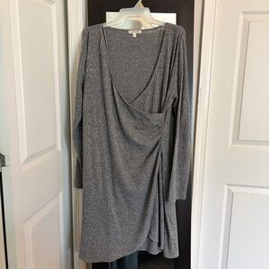 Nine Britton Gray Ribbed Dress